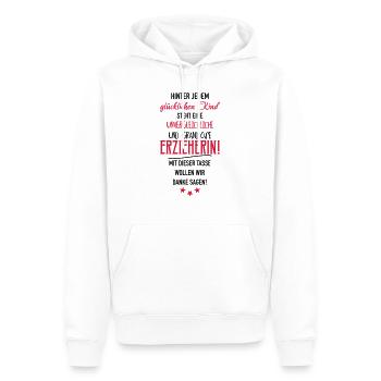 Erzieherin Tasse - Männer Premium Bio Hoodie - Weiß - Vorne - Nico (187cm)