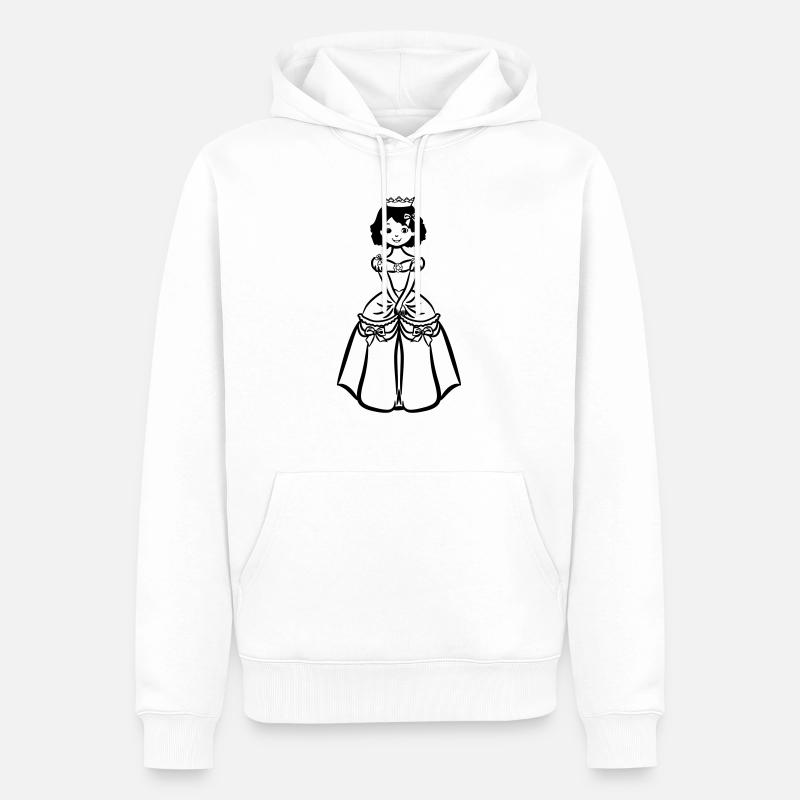 Fillettes Princess sweet Crown - Sweat à capuche Premium bio Homme - blanc