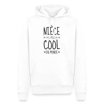 Nièce / Neveu / Oncle / Tante - Sweat à capuche Premium bio Homme - blanc - Devant - Nico (187cm)