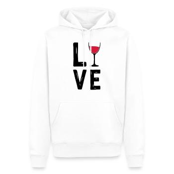 Wein Wine Love Liebe Weinglas 2c - Männer Premium Bio Hoodie - Weiß - Vorne - Nico (187cm)