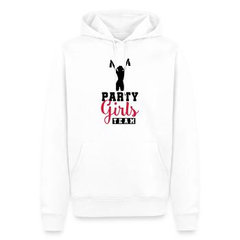 party girls team - Männer Premium Bio Hoodie - Weiß - Vorne - Nico (187cm)