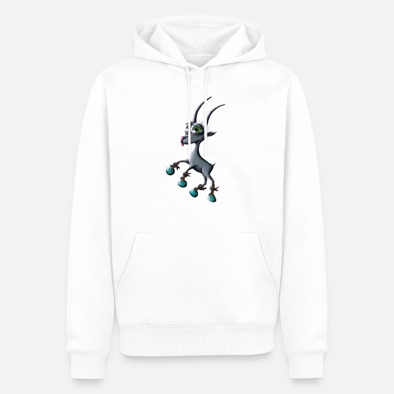 Sternzeichen Steinbock - Männer Premium Bio Hoodie - Weiß