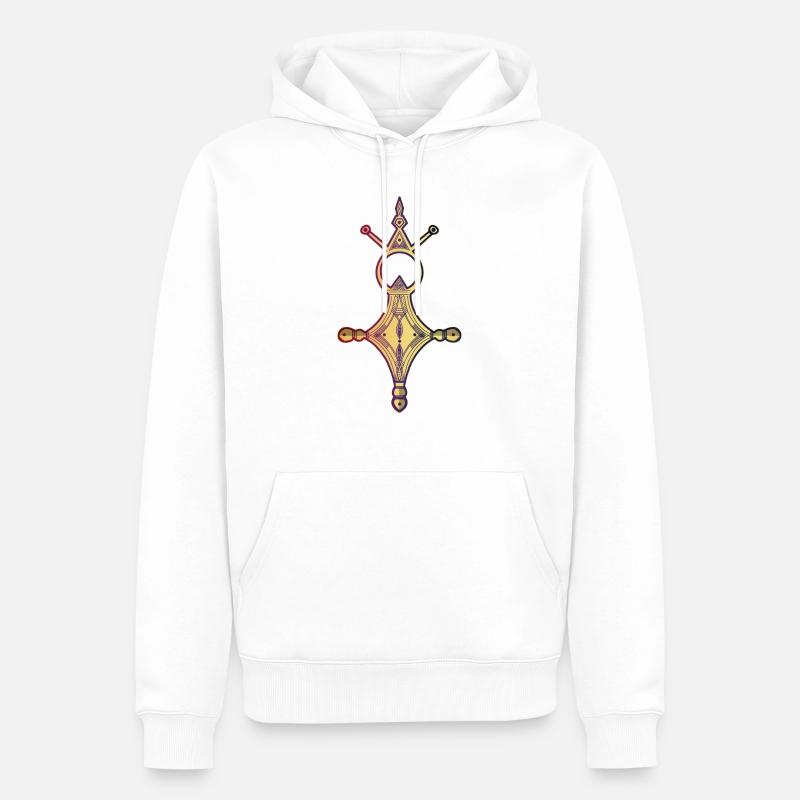 La croix du sud - Sweat à capuche Premium bio Homme - blanc