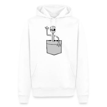 Sac chemise Science Fiction Alien - Sweat à capuche Premium bio Homme - blanc - Devant - Nico (187cm)