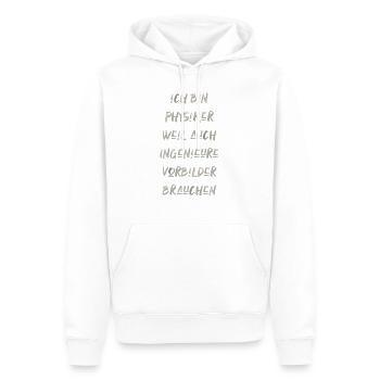 Physiker Physik lustiger Spruch Uni Ingenieure - Männer Premium Bio Hoodie - Weiß - Vorne - Nico (187cm)