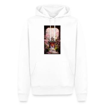Shangri-Der Tempel - Männer Premium Bio Hoodie - Weiß - Vorne - Nico (187cm)