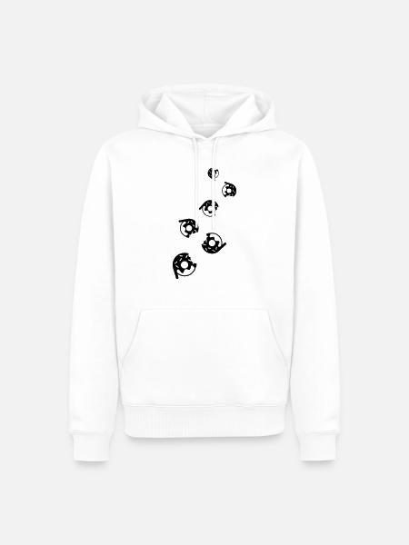 Donut Symbol - Men’s Premium Organic Hoodie - white