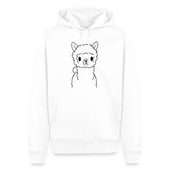 Baby Lama Baby Alpaka Lustig - Männer Premium Bio Hoodie - Weiß - Vorne - Nico (187cm)