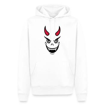 Conception du visage du diable maléfique - Sweat à capuche Premium bio Homme - blanc - Devant - Nico (187cm)