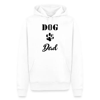 Dog Dad Cadeau noir - Sweat à capuche Premium bio Homme - blanc - Devant - Nico (187cm)