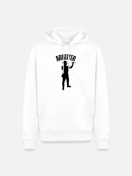 Arbeiter - Männer Premium Bio Hoodie - Weiß