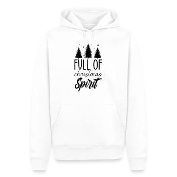 Plein d’ de Noël - Sweat à capuche Premium bio Homme - blanc - Devant - Nico (187cm)