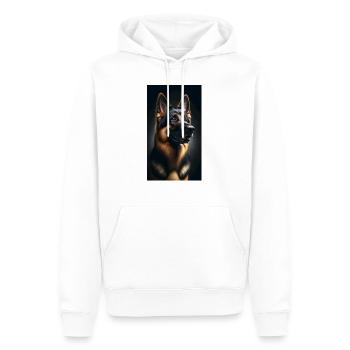 Hund Deutscher Schäferhund - Männer Premium Bio Hoodie - Weiß - Vorne - Nico (187cm)