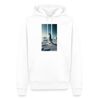 Pinguin - Männer Premium Bio Hoodie - Weiß - Vorne - Nico (187cm)