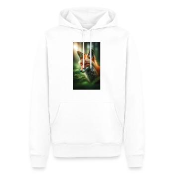 Fuchs - Männer Premium Bio Hoodie - Weiß - Vorne - Nico (187cm)