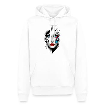 Frauen Girl Power Design Kunst Weiblicher Feminismus Symbol - Männer Premium Bio Hoodie - Weiß - Vorne - Nico (187cm)