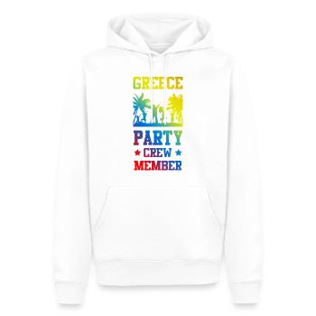Greece Party Crew - Men’s Premium Organic Hoodie - white - Front - Nico (187cm)