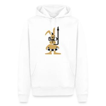 Diver bunny (3c) - Sweat à capuche Premium bio Homme - blanc - Devant - Nico (187cm)