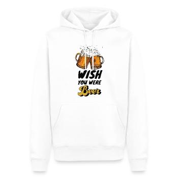 Bier - cooler Spruch fürs Festival - Männer Premium Bio Hoodie - Weiß - Vorne - Nico (187cm)