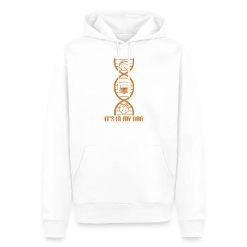 BASKETBALL is in my DNA - Männer Premium Bio Hoodie - Weiß - Vorne - Nico (187cm)