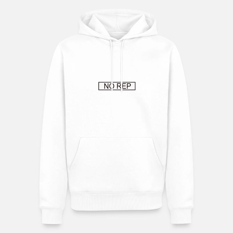 Pas de représentant - Sweat à capuche Premium bio Homme - blanc