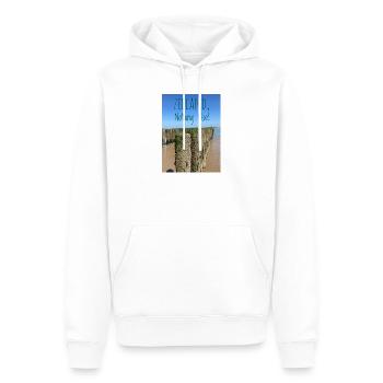 Zeeland Statements on the beach - Men’s Premium Organic Hoodie - white - Front - Nico (187cm)