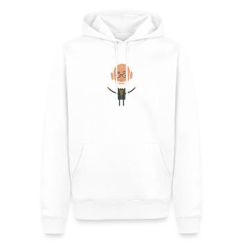 sigmund freud - Männer Premium Bio Hoodie - Weiß - Vorne - Nico (187cm)