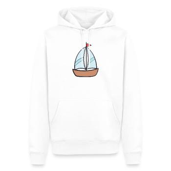 Boat Ship Sailing Ship - Men’s Premium Organic Hoodie - white - Front - Nico (187cm)