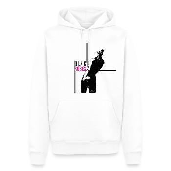 Black Roses Collection - Sweat à capuche Premium bio Homme - blanc - Devant - Nico (187cm)