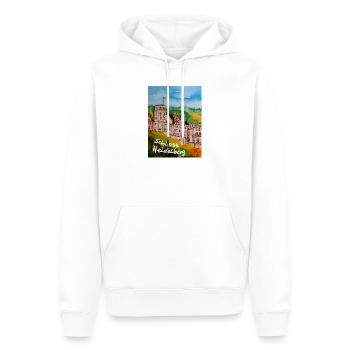 EG Urlaub I Heidelberg I Schloss I Aquarell - Männer Premium Bio Hoodie - Weiß - Vorne - Nico (187cm)