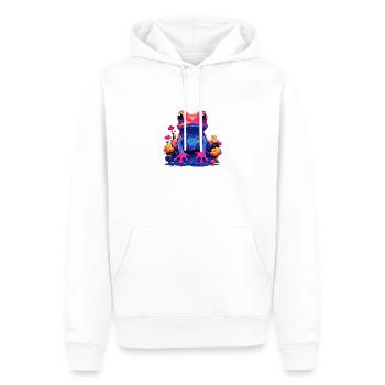 Frosch bunt farbig Tier Ampibie Lurch Teich - Männer Premium Bio Hoodie - Weiß - Vorne - Nico (187cm)