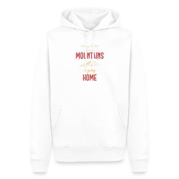 In die Berge zu gehen ist nach Hause zu gehen - Männer Premium Bio Hoodie - Weiß - Vorne - Nico (187cm)