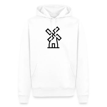 Windmühle windmill Luftenergie - Männer Premium Bio Hoodie - Weiß - Vorne - Nico (187cm)