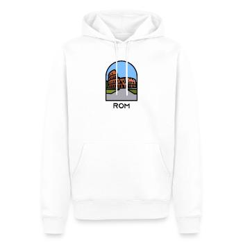 Rom - Kolosseum - Männer Premium Bio Hoodie - Weiß - Vorne - Nico (187cm)