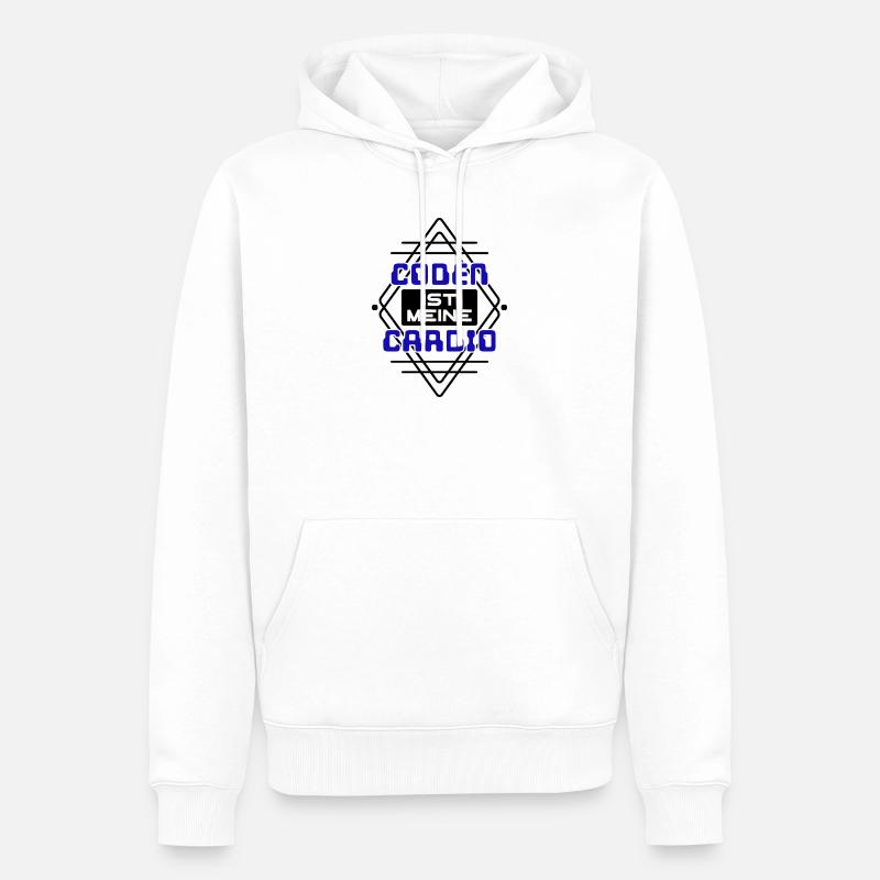 Softwareentwickler Developer Cooler Spruch Coden - Männer Premium Bio Hoodie - Weiß