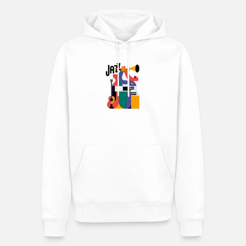 Conception de composition musicale astucieuse - Sweat à capuche Premium bio Homme - blanc