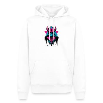 Retro-Zombie - Männer Premium Bio Hoodie - Weiß - Vorne - Nico (187cm)
