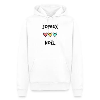 CHRISTMAS. MERRY CHRISTMAS. FIR. HAPPY NEW YEAR - Men’s Premium Organic Hoodie - white - Front - Nico (187cm)