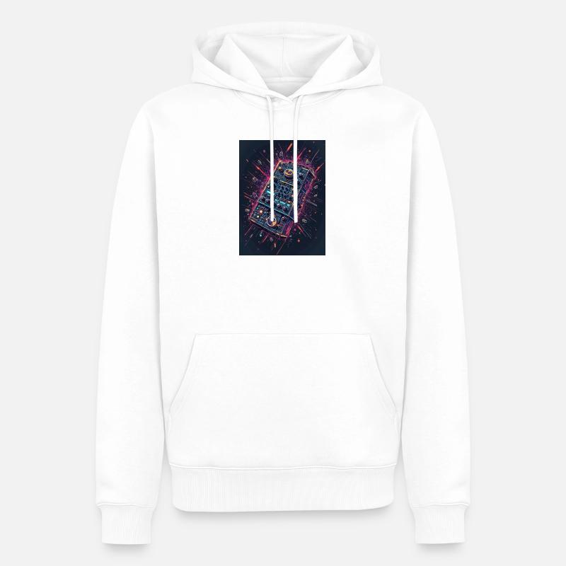 Digital DJ Controller Explosion - Männer Premium Bio Hoodie - Weiß