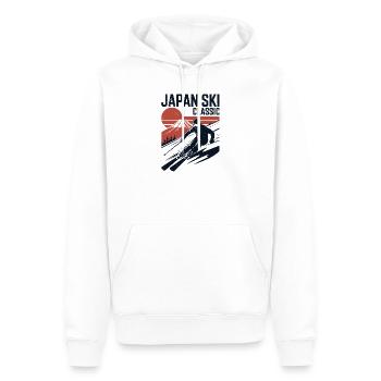 Japan Ski Klassisches Retro-Design - Männer Premium Bio Hoodie - Weiß - Vorne - Nico (187cm)