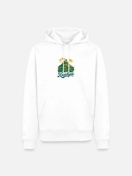 Steinsburg im Kraichgau - Männer Premium Bio Hoodie - Weiß