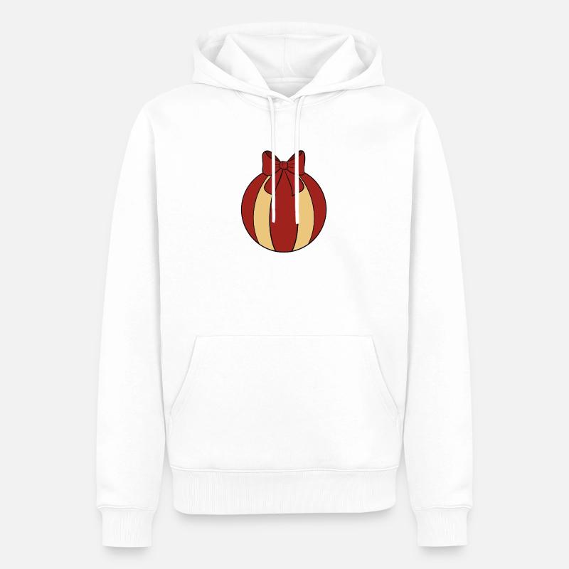 Weihnachtskugel  - Männer Premium Bio Hoodie - Weiß