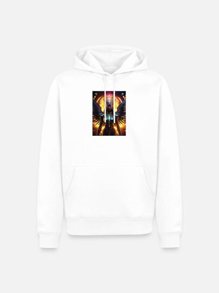 Maat – Gleichgewicht des Kosmos - Männer Premium Bio Hoodie - Weiß