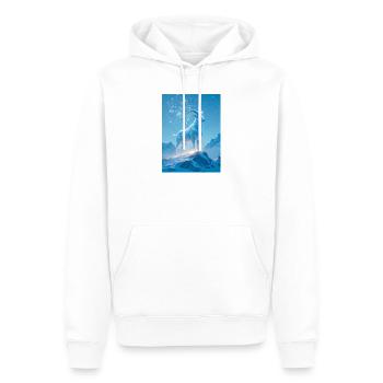 Ancient cosmic guardian ascending - Men’s Premium Organic Hoodie - white - Front - Nico (187cm)