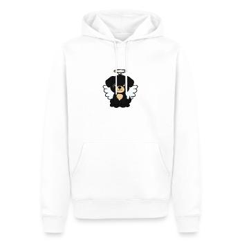 Hund  - Männer Premium Bio Hoodie - Weiß - Vorne - Nico (187cm)