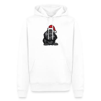 Gorilla Weihnachten - Männer Premium Bio Hoodie - Weiß - Vorne - Nico (187cm)
