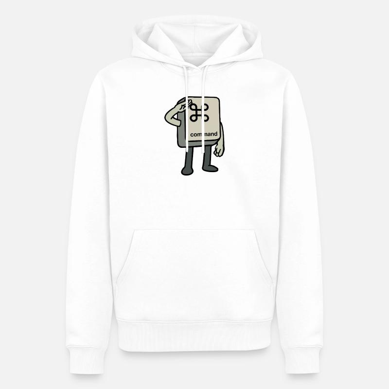 Clé de commande - Sweat à capuche Premium bio Homme - blanc