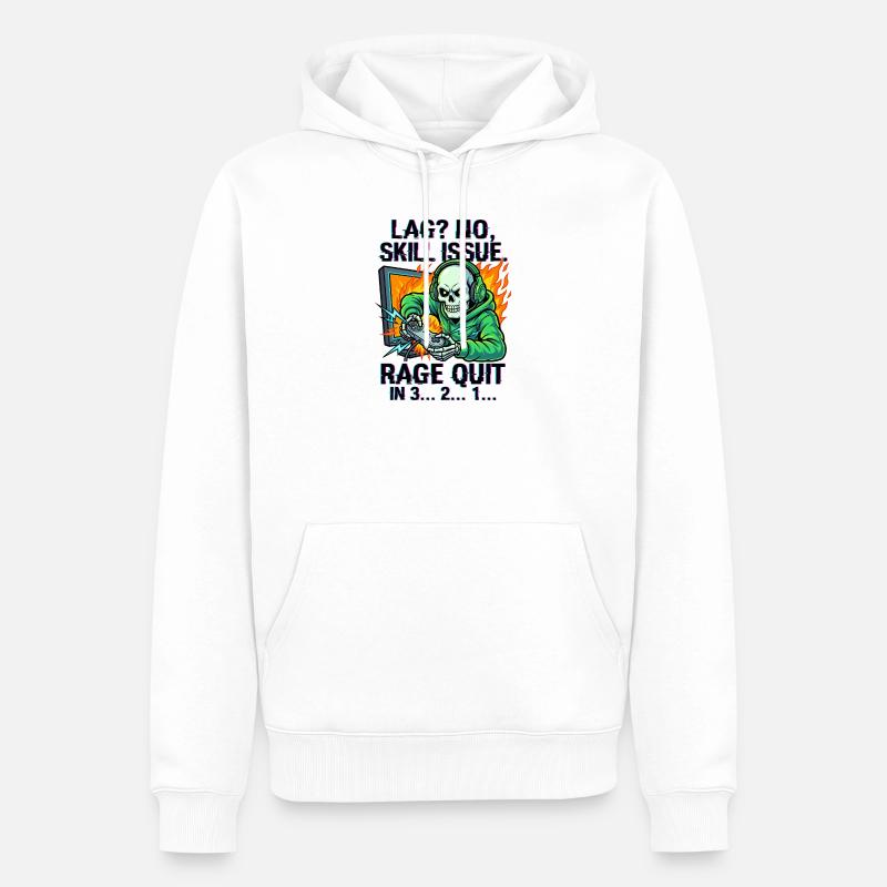 Était? Non, question de compétence. - Sweat à capuche Premium bio Homme - blanc