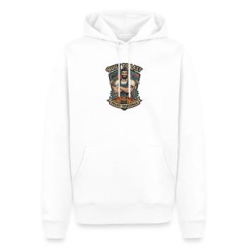 Construit pour l’éternité : profession d’artisan fier - Sweat à capuche Premium bio Homme - blanc - Devant - Nico (187cm)