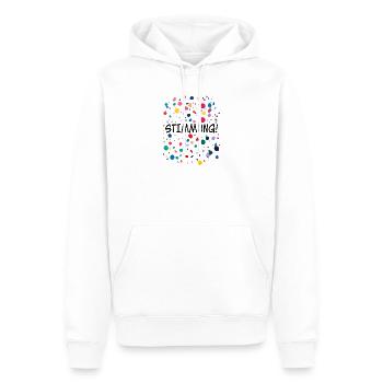 Karneval Fasching T-Shirt  Karneval Konfetti Shirt - Männer Premium Bio Hoodie - Weiß - Vorne - Nico (187cm)